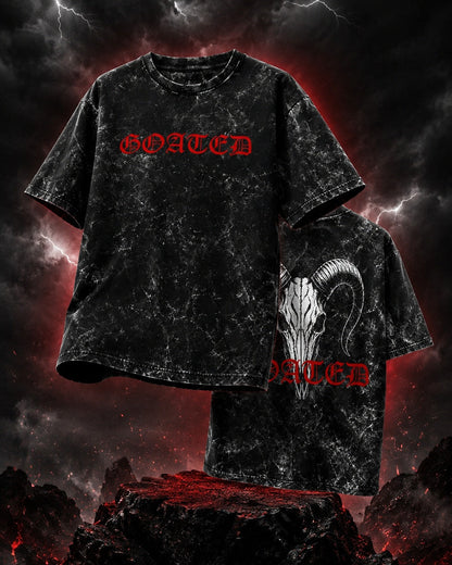 GOATED Unisex Acid Washed Oversized Tee