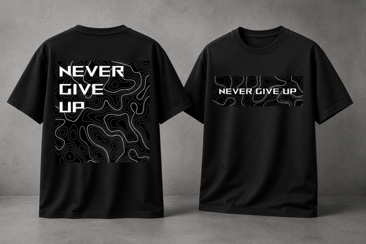 NEVER GIVE UP Unisex Supima T-Shirt